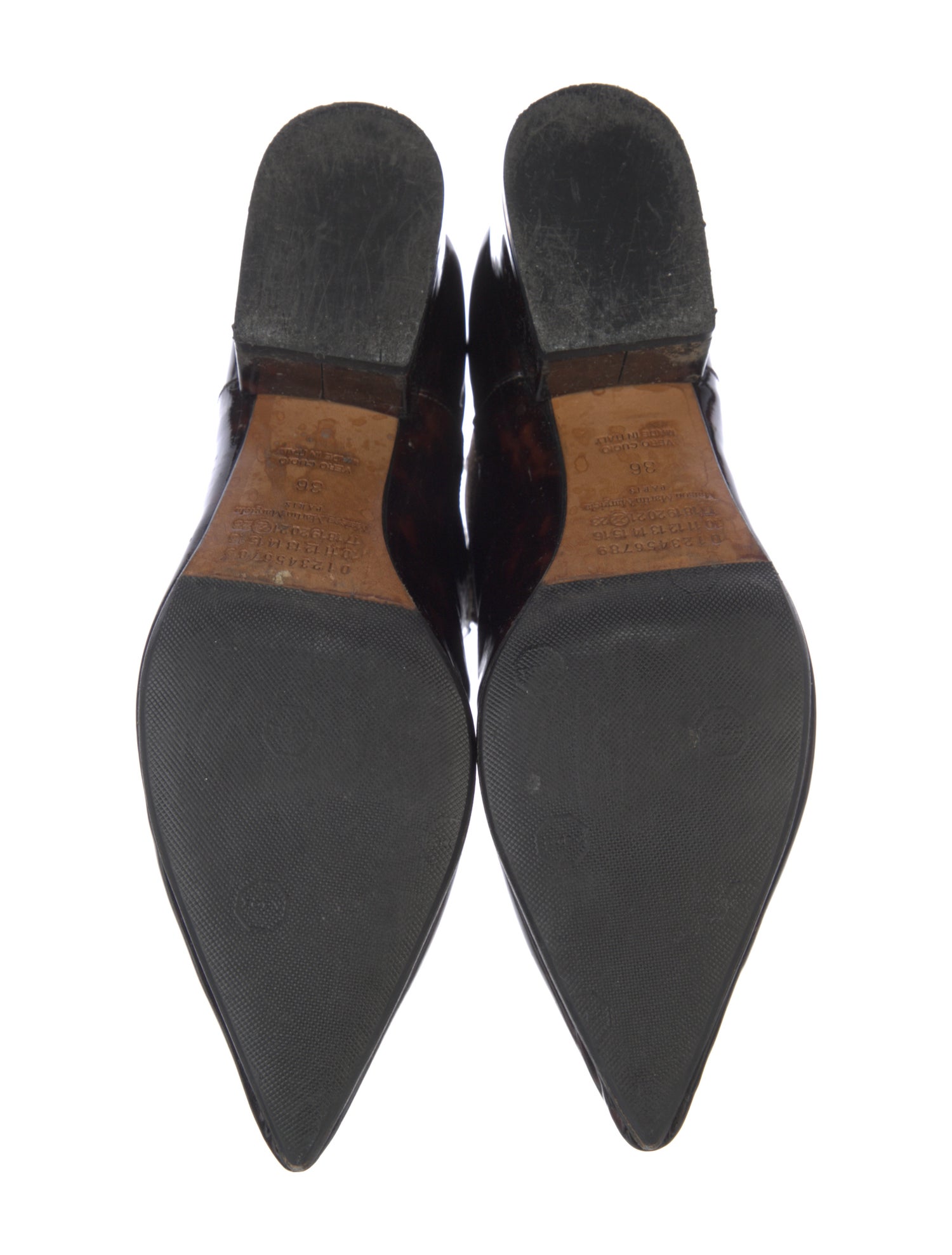 Maison Margiela Patent Leather Animal Print Chelsea Boots